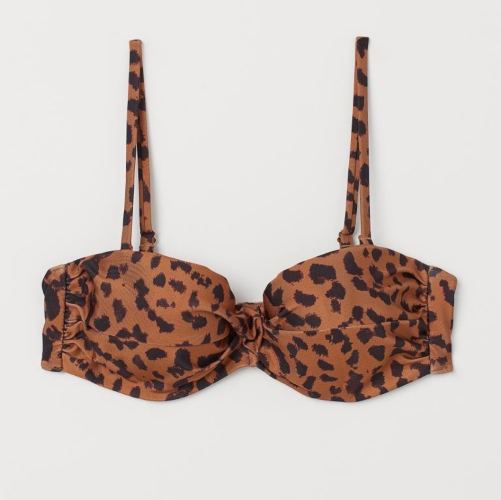 H&M leopard bikini top. Size 34C.